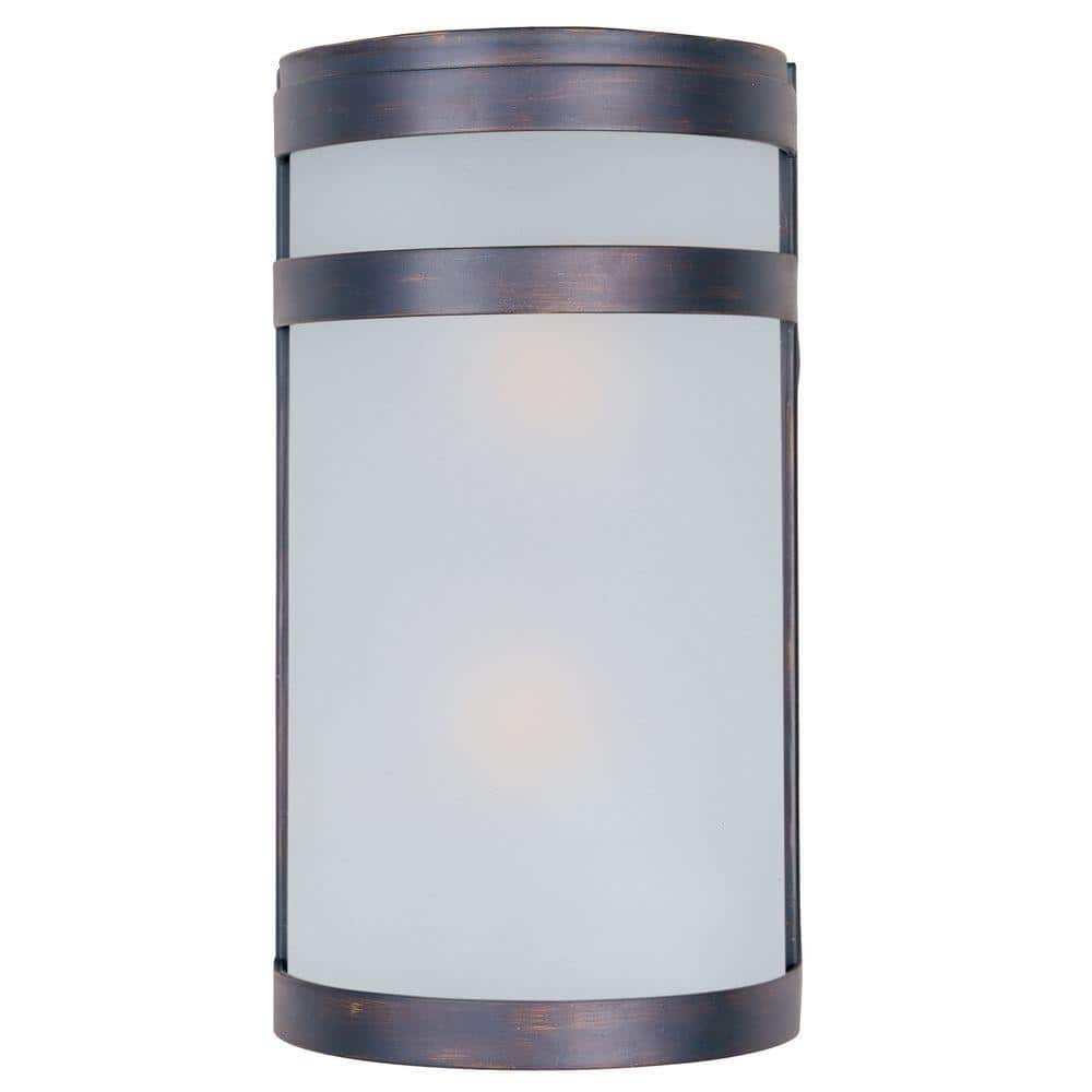 Arc 2-Light Oil-Rubbed Bronze Outdoor Wall Lantern Sconce price history on PriceWatchPro