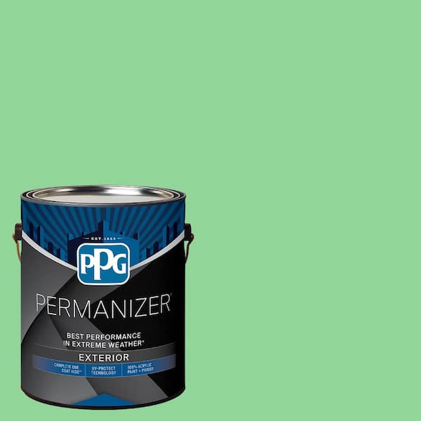 PERMANIZER 1 gal. PPG1225-5 May Apple Satin Exterior Paint