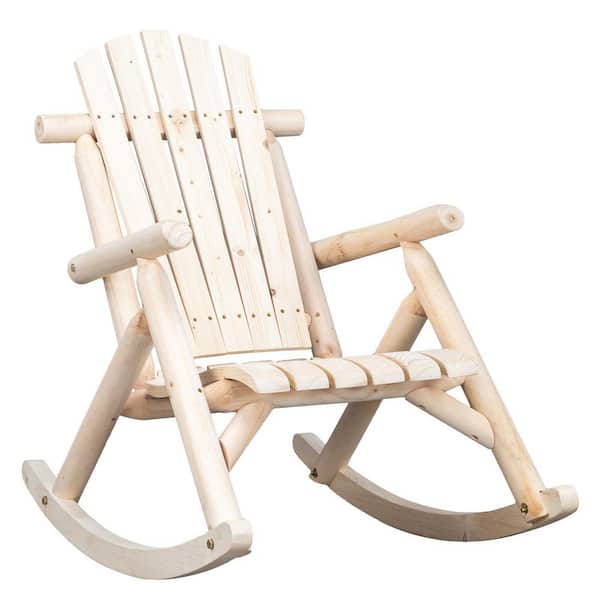 Karl home Natural Wood Outdoor Rocking Chair