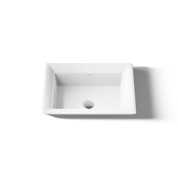 KOHLER Artifacts 21 in. x 20.88 in. Drop-In Bathroom Sink in White