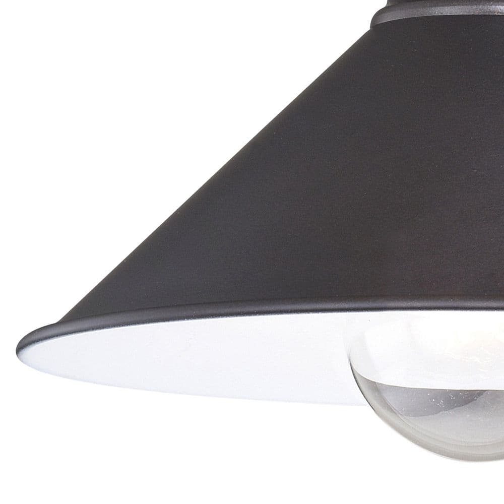 Akron 18" Bronze and Matte White Dimmable Farmhouse Vanity Light