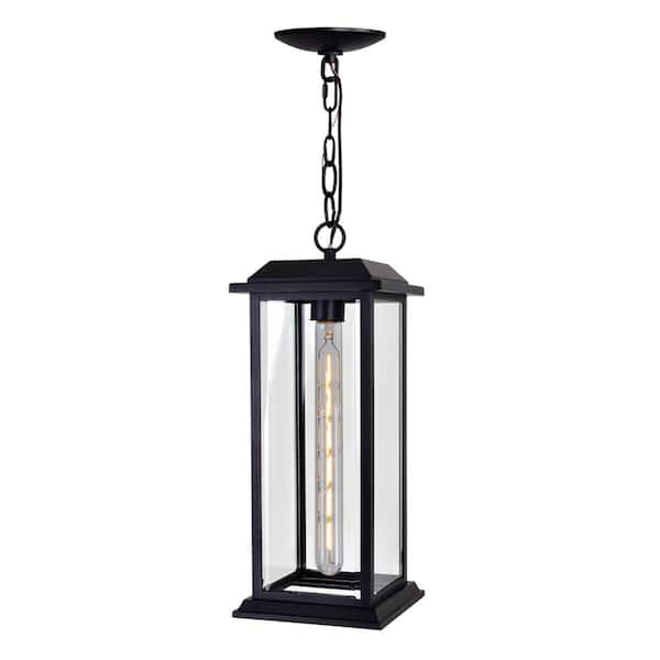 CWI Lighting Blackbridge 1 Light Outdoor Black Pendant
