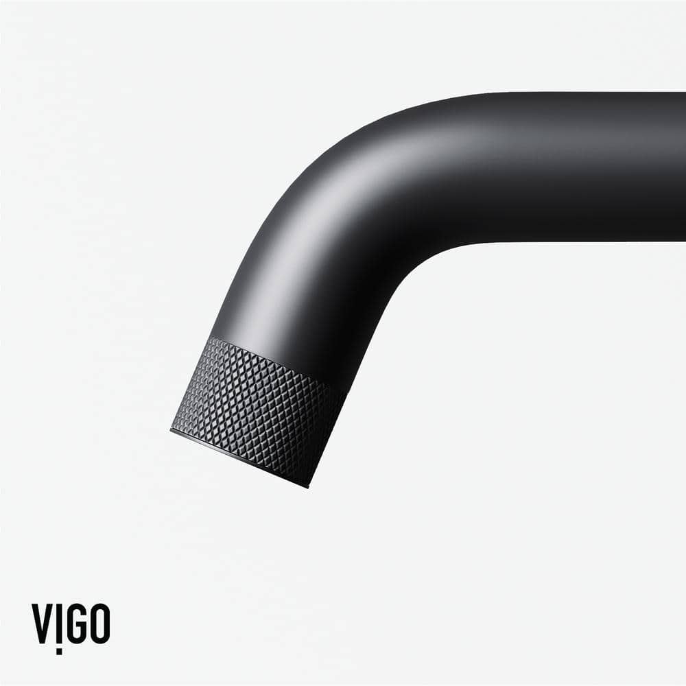 Cass 9'' High Aerodynamic Wheel Handle Matte Black Bathroom Faucet