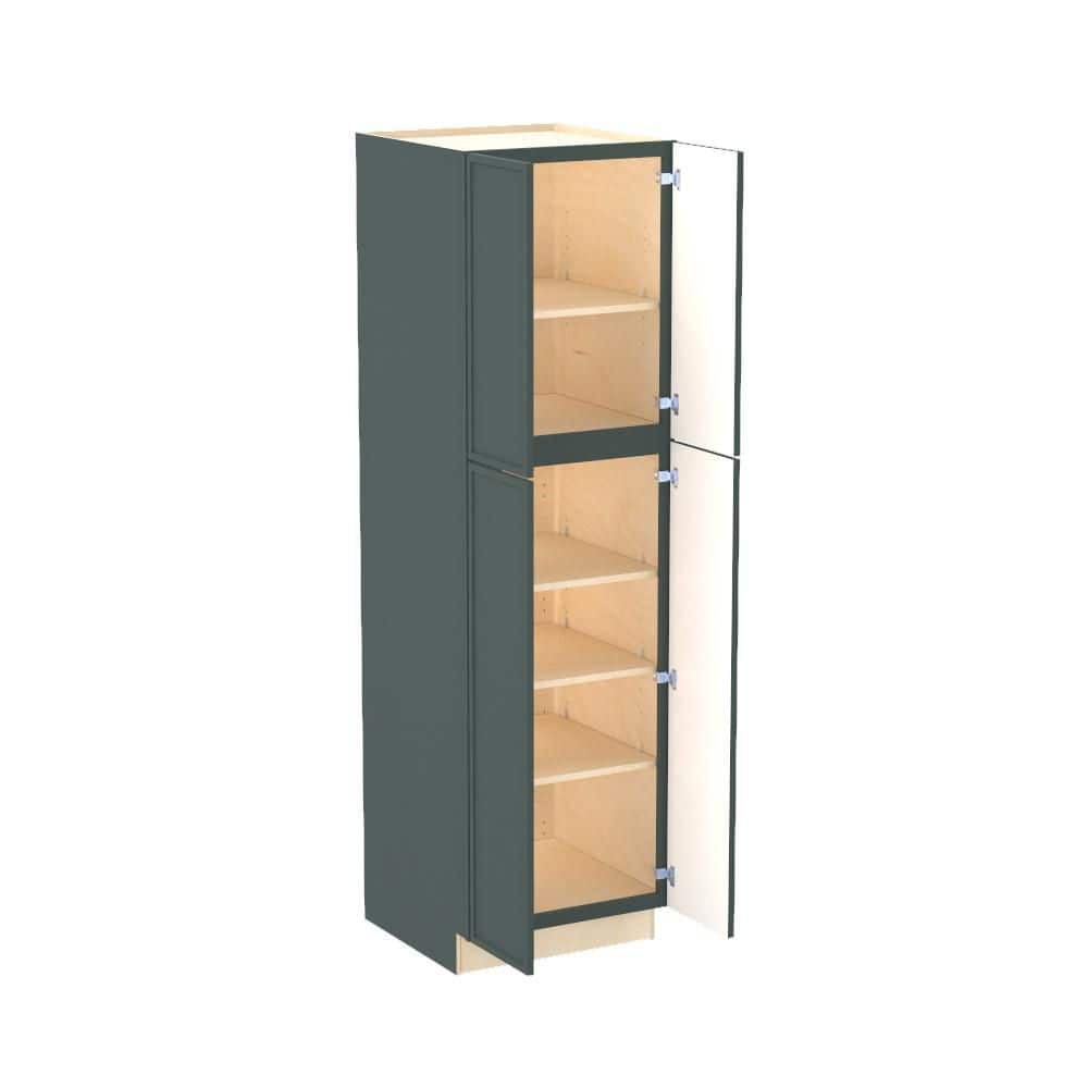Franklin 24 in. W x 24 in. D x 90 in. H Assembled Plywood Pantry Kitchen Cabinet in Verdant Green with Soft Close price history on PriceWatchPro