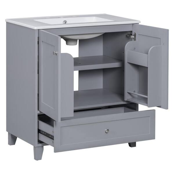 Xzkai 30 in. W x 18 in. D x 34 in. H Single Sink Bath Vanity in