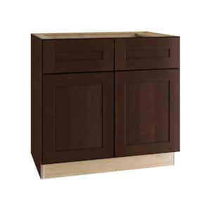 Newport 36 in. W x 24 in. D x 34.5 in. H Assembled Plywood Base Kitchen Cabinet in Manganite with Soft Close