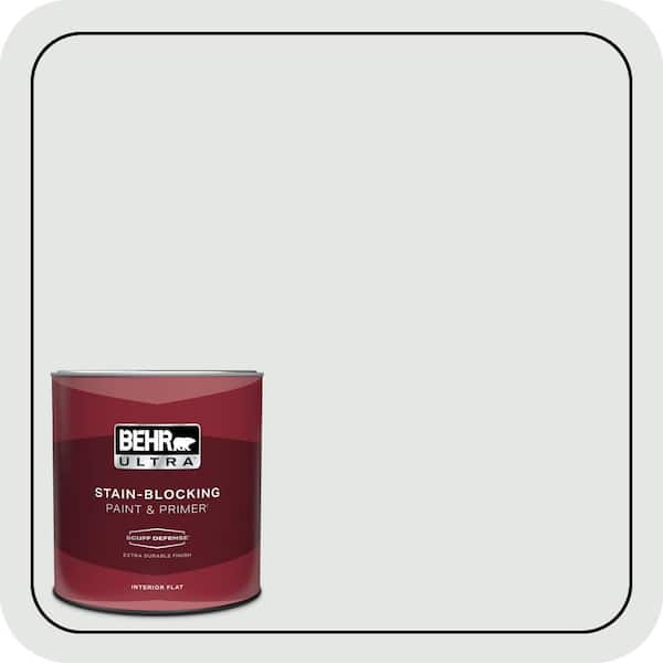 BEHR ULTRA 1 qt. #PPU26-13 Silent White Extra Durable Flat Interior Paint & Primer