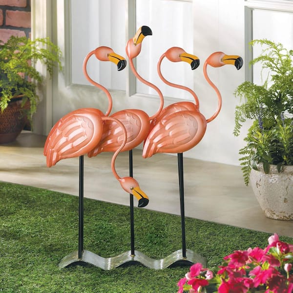 Zingz & Thingz 19.5 in. x 4 in. x 23.5 in. Flock O' Flamingos 