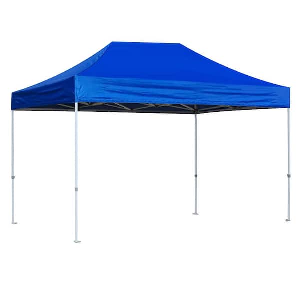 Terracemaster Commercial 8 ft. x 12 ft. Blue Pop Up Canopy Tent with Roller Bag