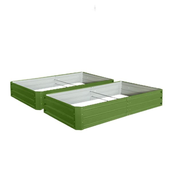 6 x 3 x 1 ft. (2 pack) Metal Garden Bed, Outdoor Planter Box Metal Patio Kit Planting Bed for Vegetables Flowers Herb