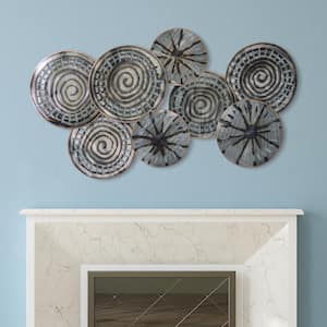 "Nautica" Hand Painted Etched Metal Wall Sculpture 48.8 in. x 26,4 in.
