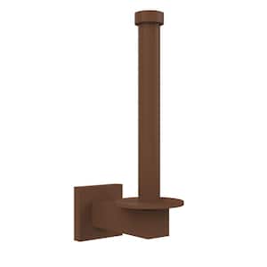 Montero Collection Upright Single Post Toilet Paper Holder and Reserve Roll Holder in Antique Bronze