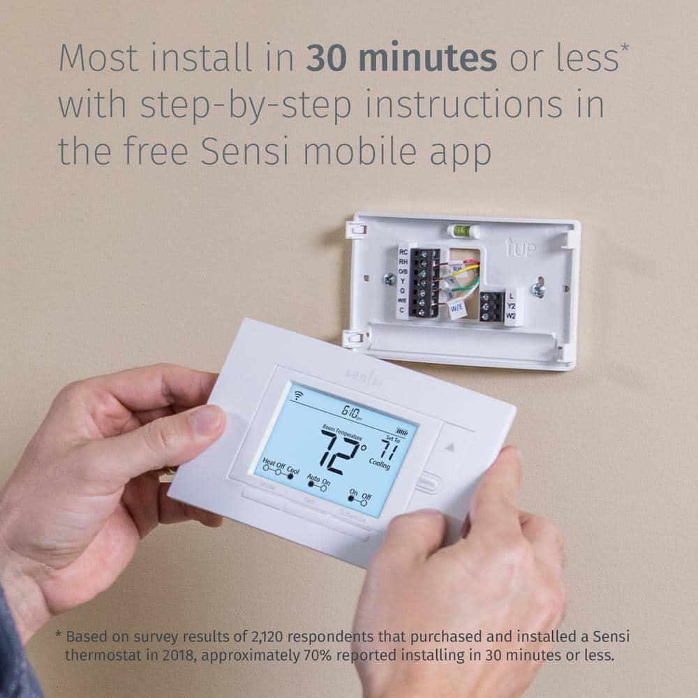 Sensi White Programmable Wi-Fi Smart Thermostat with Remote Access