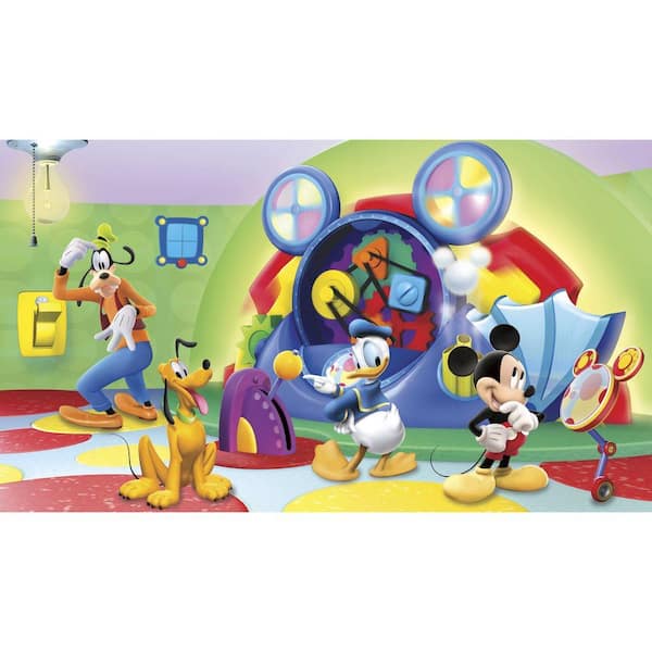 RoomMates 5 in. x 11.5 in. Mickey & Friends - Mickey Mouse Clubhouse Capers  Peel and Stick Wall Decal RMK2555SCS - The Home Depot