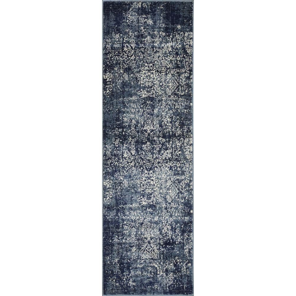 LOOMAKNOTI Aysal Armilli Blue 2 ft. x 6 ft. 7 in. Geometric ...