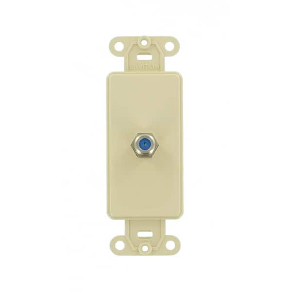 Ivory 1-Gang Data Jack Wall Plate (1-Pack) 40681-I