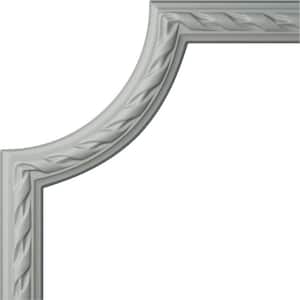 12 in. x 3/4 in. x 12 in. Urethane Reeded Acanthus Leaf Panel Moulding Corner (Matches Moulding PML01X00JA)