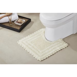 Lilly Crochet Collection 20 in. x 20 in. Beige 100% Cotton Contour Bath Rug