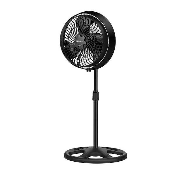 Holmes Outdoor 16 in. Oscillating Misting Stand Fan Black 3 Speed with Adjustable Height and GFCI Plug