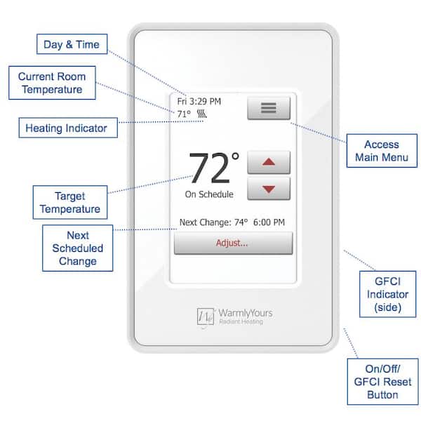 WarmlyYours 70 ft. Cable System with Touch Screen Thermostat