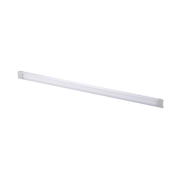 BLACK+DECKER Push Wire 1 in. Wide, 18 in. Bar, Plug-In or Hardwire White & RGB Integrated LED Linkable Under Cabinet Light Bar Silver
