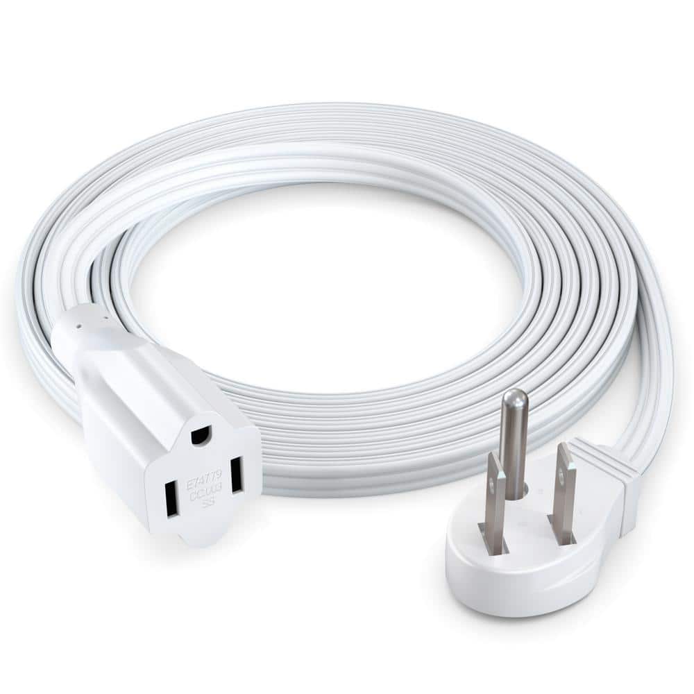 6 ft. 16/3 Light Duty Indoor Extension Cord Angled Flat Plug Flat Wire, 13Amps, White price history on PriceWatchPro
