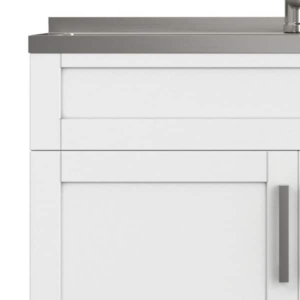 Simpli Home Hennessy All-In-One 36 in. Drop-In Utility Laundry