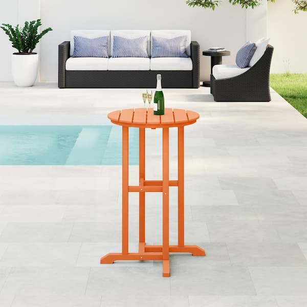 WESTIN OUTDOOR Laguna 24 in. Round Outdoor Dining HDPE Plastic