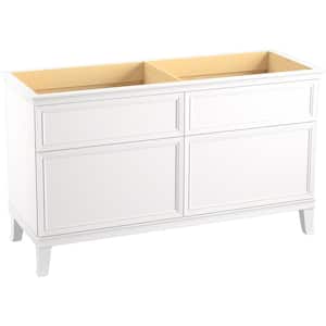 Artifacts 60 in. W x 21.9 in. D x 34.5 in. H Bathroom Vanity Cabinet without Top in Linen White