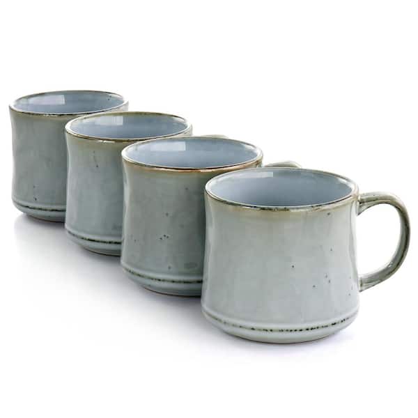 vancasso Series Navia Jardin 11oz. Mugs 4- Pieces Gray Extra Large