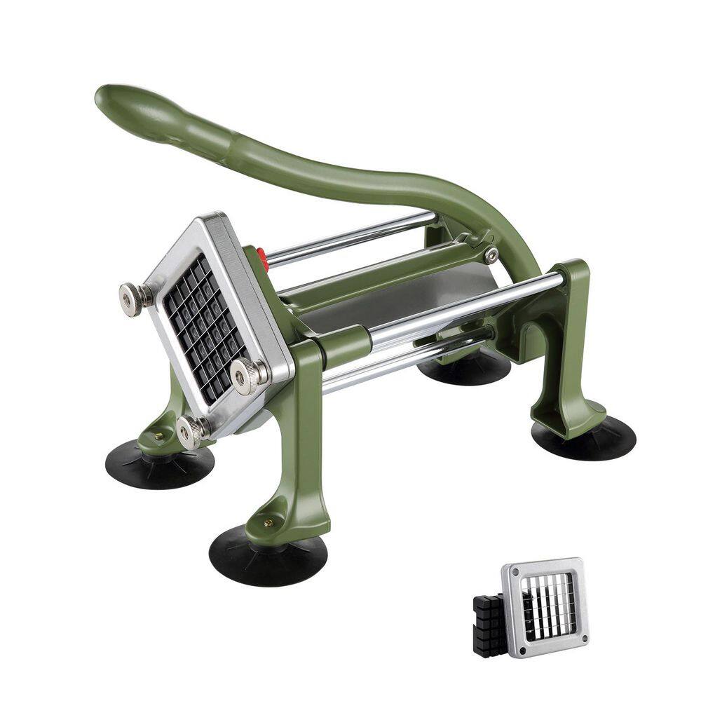 French Fry Cutter, ½ in. Stainless Steel Blade Slicer, Manual Chopper with Suction Cups, Ideal for Kitchen Veggies price history on PriceWatchPro