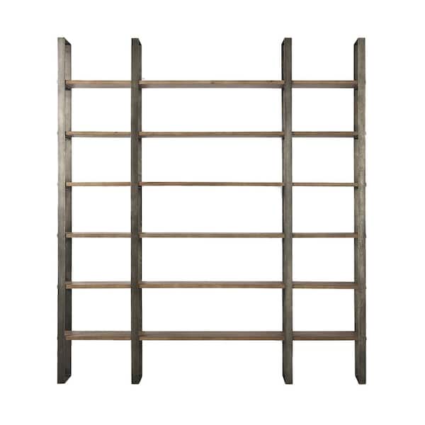 HomeRoots Mariana Silver 6 Tiers Metal Shelving Unit (10.5 in. x 90 in. x 80 in.)