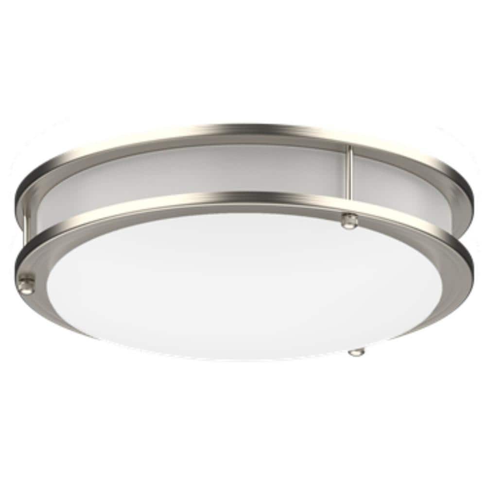 12 in. Brushed Nickel Selectable LED Flush Mount 2700/3000/3500/4000/5000K 90260 price history on PriceWatchPro