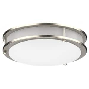 16 in. Brushed Nickel Selectable LED Flush Mount 2700/3000/3500/4000/5000K 90262