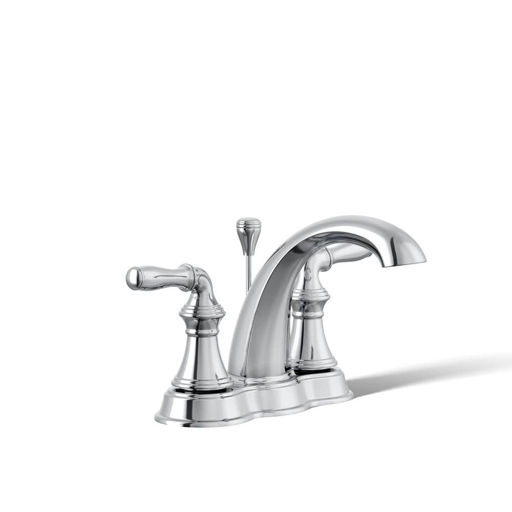 KOHLER Devonshire 4 in. Centerset 2-Handle Mid-Arc Water-Saving
