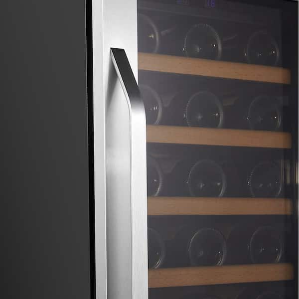 Lanbo 15 In 33 Bottle Stainless Steel Single Zone Wine Refrigerator Lw33s The Home Depot