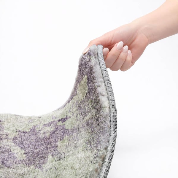 Dream Shag Premium Machine Washable Abstract ADS573 Purple 10 ft. x 14 ft. Area Rug