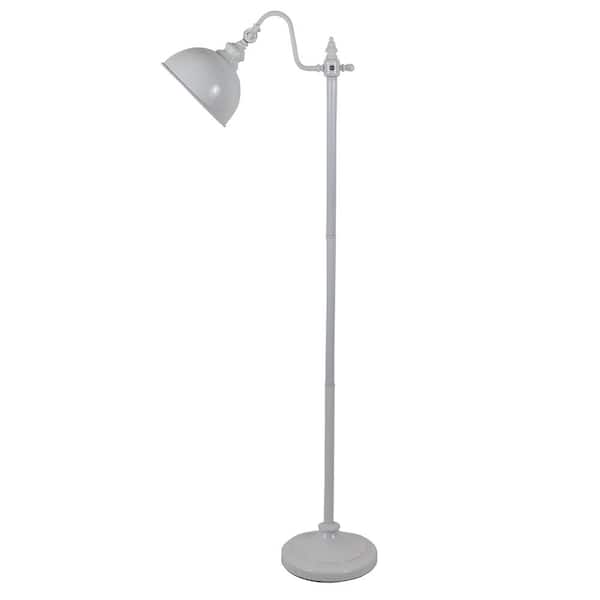 Decor Therapy Chloe 56 In Glossy White Indoor Pharmacy Floor Lamp With Shade Pl4384 The Home Depot Glossy White Indoor Pharmacy Floor Lamp, Pharmacy Lamp Shade