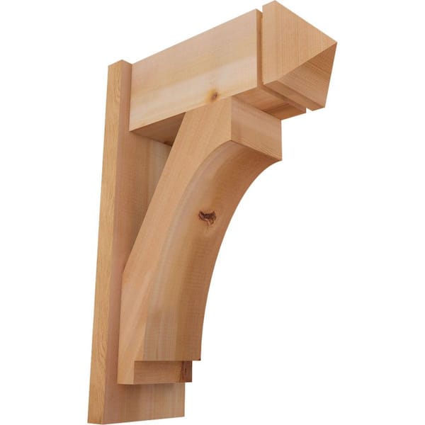 Ekena Millwork 8 in. x 26 in. x 18 in. Western Red Cedar Imperial Arts and Crafts Smooth Outlooker