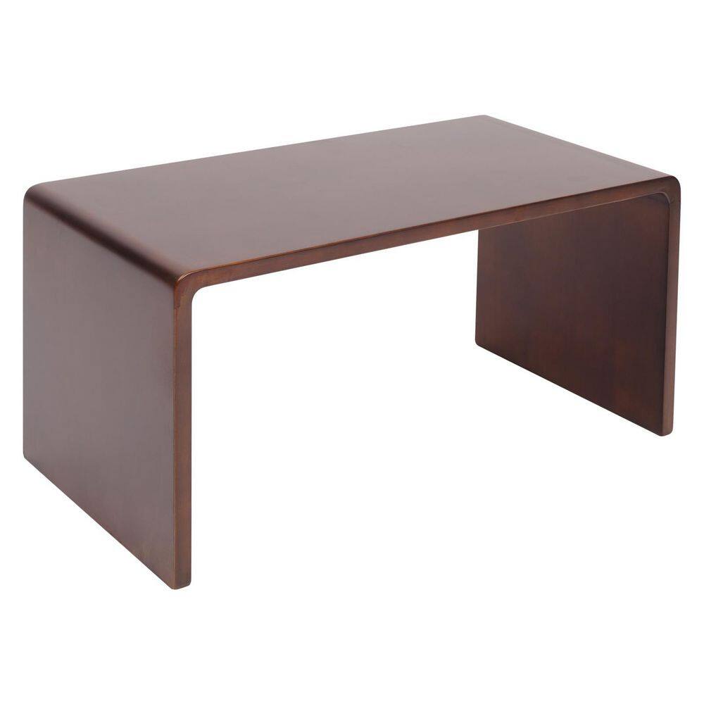 24 in. x 12 in. Brown Rectangle Wood Coffee Table Portable Coffee Table