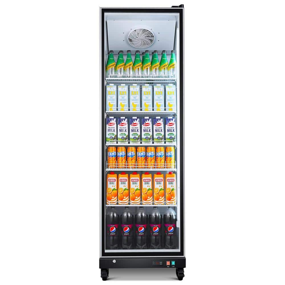 BODEGA 24.8 in. W 18.1 cu. ft. Display Refrigerator Commercial Upright Display Refrigerator in Black, ETL Certified