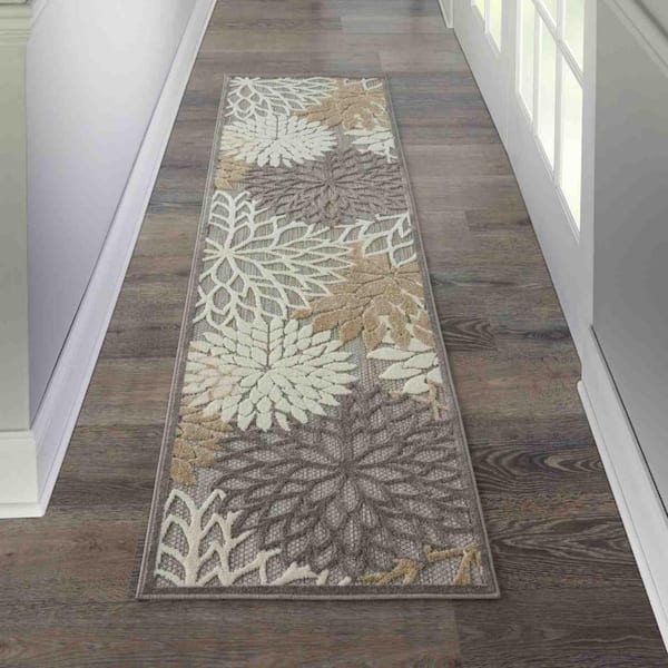 Bernadette Natural 2 ft. x 10 ft. Runner Solid Color Polypropylene Area Rug