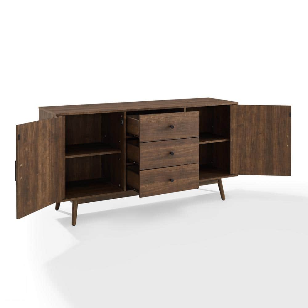 Lucas Walnut Mid-Century Modern Sideboard with Drawers