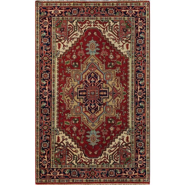 Rugs America ROYAL HERIZ Burgundy Red Area Rug - 6 X 9