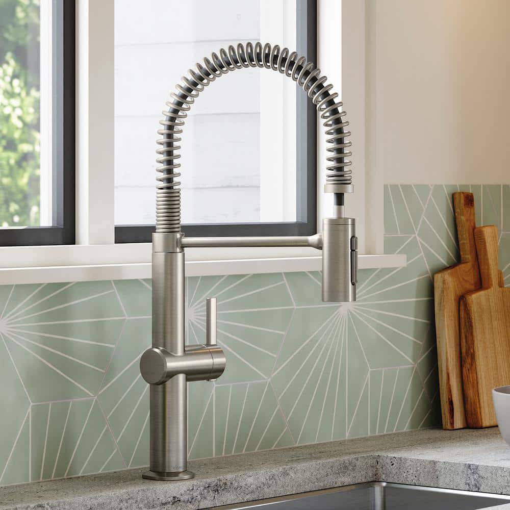 Stainless Steel Single Handle Pull Down Kitchen Faucet with Spray