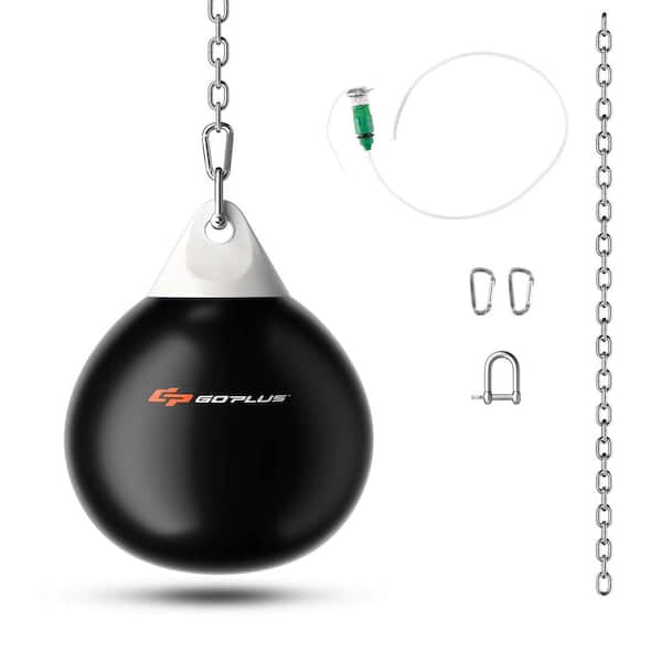 Costway Water Punching Bag 21 in. 180 lbs. Heavy Punching Bag with Adjustable Metal Chain Black