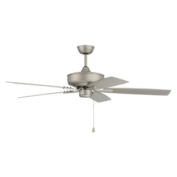 CRAFTMADE Outdoor Pro Plus 52 in. Dual Mount 3-Speed Reversible Motor Ceiling Fan in Painted Nickel Finish