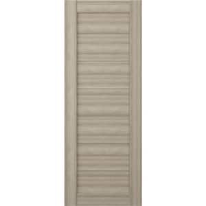 Alda 35,875 in. x 79,375 in. 1 Panel No Bore Solid Core Shambor Prefinished Wood Interior Door Slab