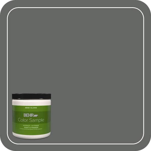 BEHR PREMIUM PLUS 8 oz. #PPU25-02 Black Locust Semi-Gloss Interior ...