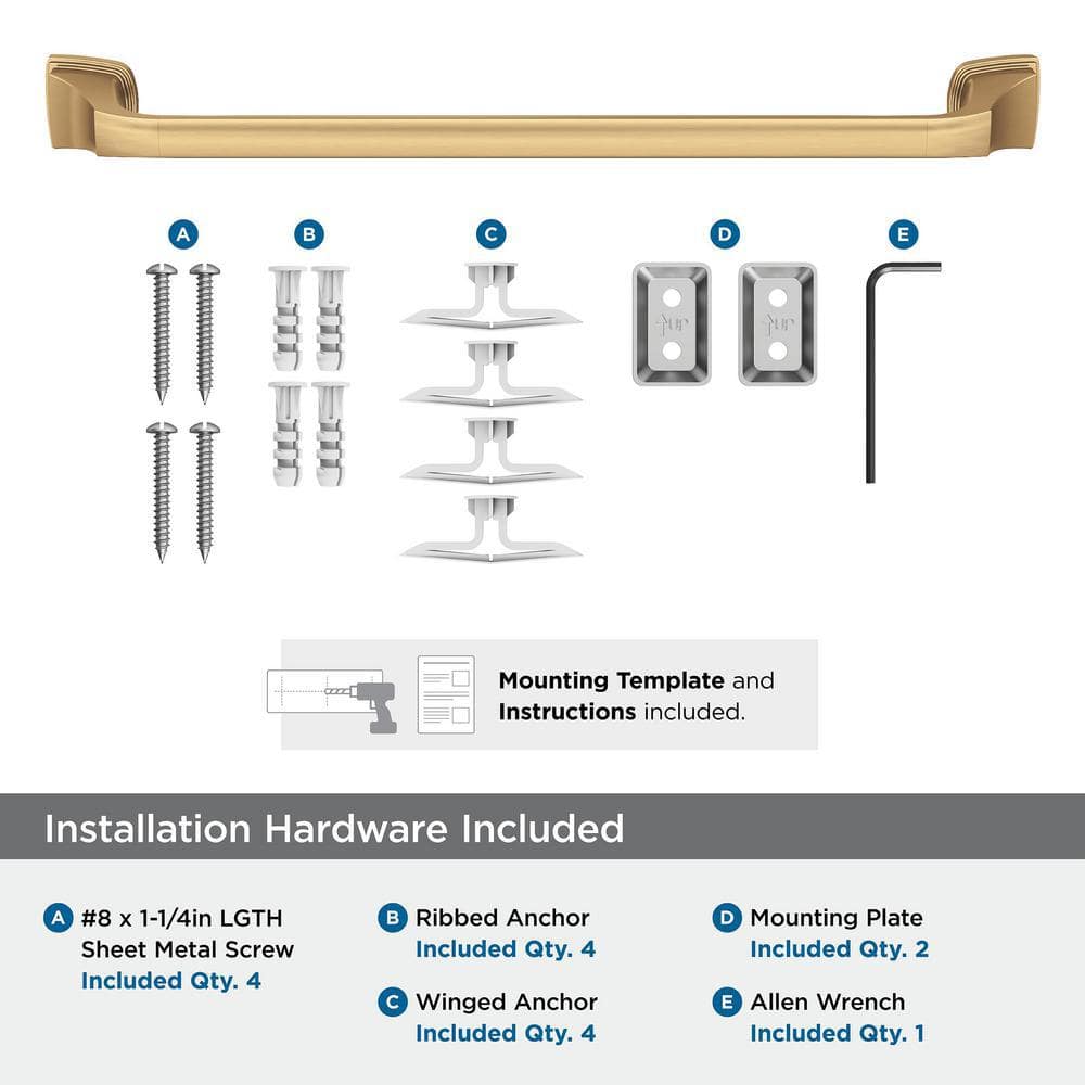 Champagne Bronze 18 Inch Wall Mounted Towel Bar